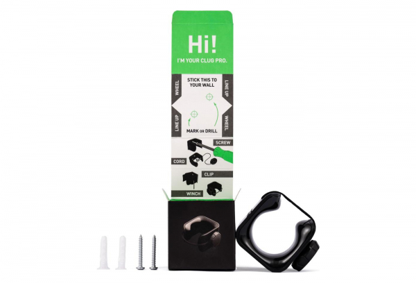 Support Vélo Mural Hornit Clug Pro Hybrid (33-42mm / 1.3-1.75'') Noir – Image 3