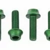 Lot De 4 Vis De Porte-Bidon Wolf Tooth Water Bottle Cage Bolts M5x15 Mm Vert