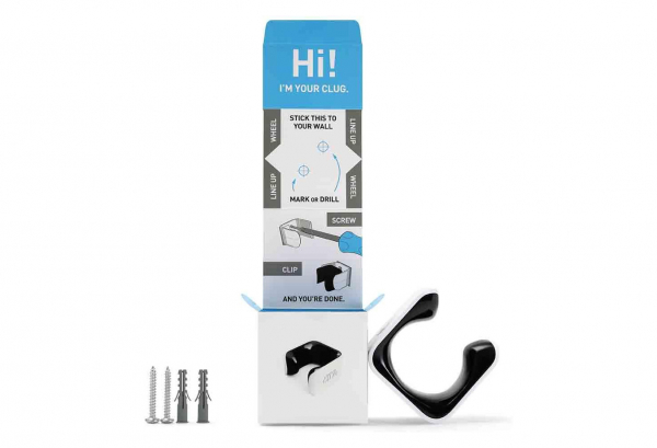 Support Vélo Mural Hornit Clug MTB (44-57mm / 1.75-2.25'') Blanc / Noir – Image 2