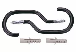 Crochet Mural IceToolz P684 à Vis Et Chevilles (x2) Noir