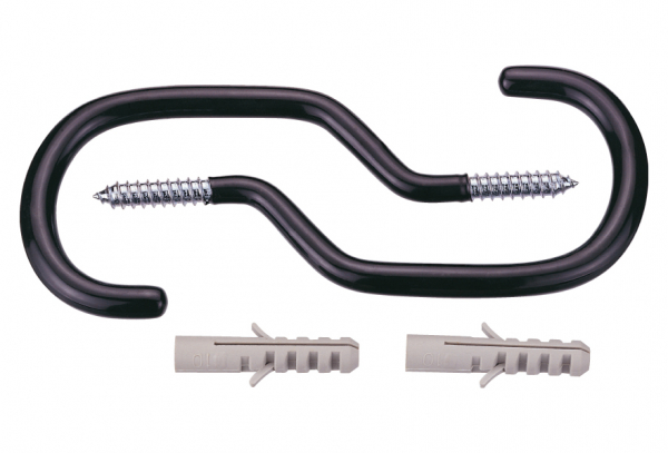 Crochet Mural IceToolz P684 à Vis Et Chevilles (x2) Noir