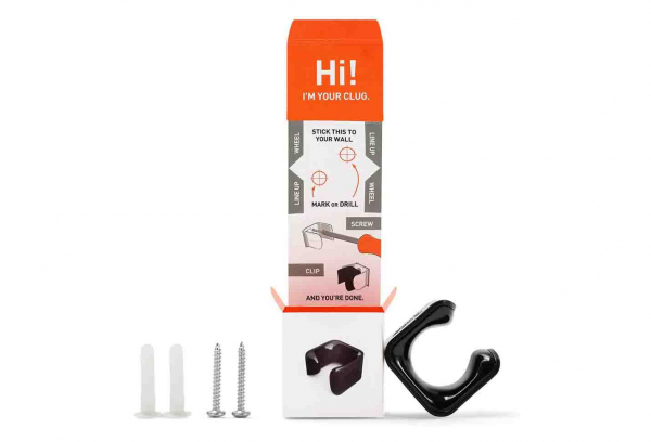 Support Vélo Mural Hornit Clug S Roadie (23-32mm / 1-1.25'') Blanc / Noir – Image 2