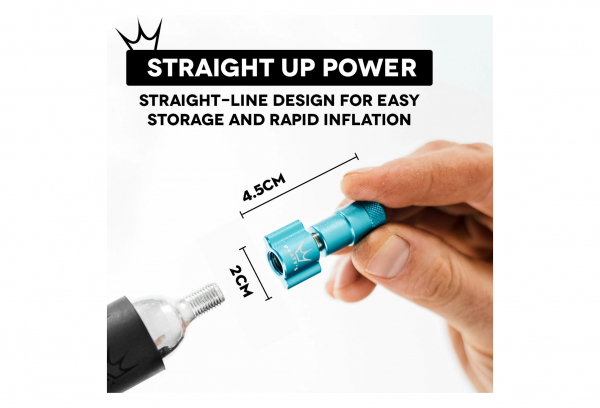 Gonfleur CO2 Peaty's Holeshot Road/Gravel Kit Rouge + 2 Cartouches De CO2 (16g) – Image 2