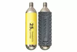 Cartouche De CO2 Topeak 25g Threated (2 Pieces W/ 1 Cover)