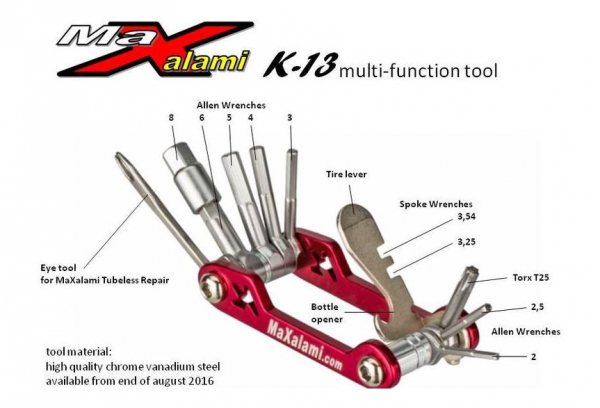 Multi-Outils MaXalami K-13 Fonctions Rouge – Image 5